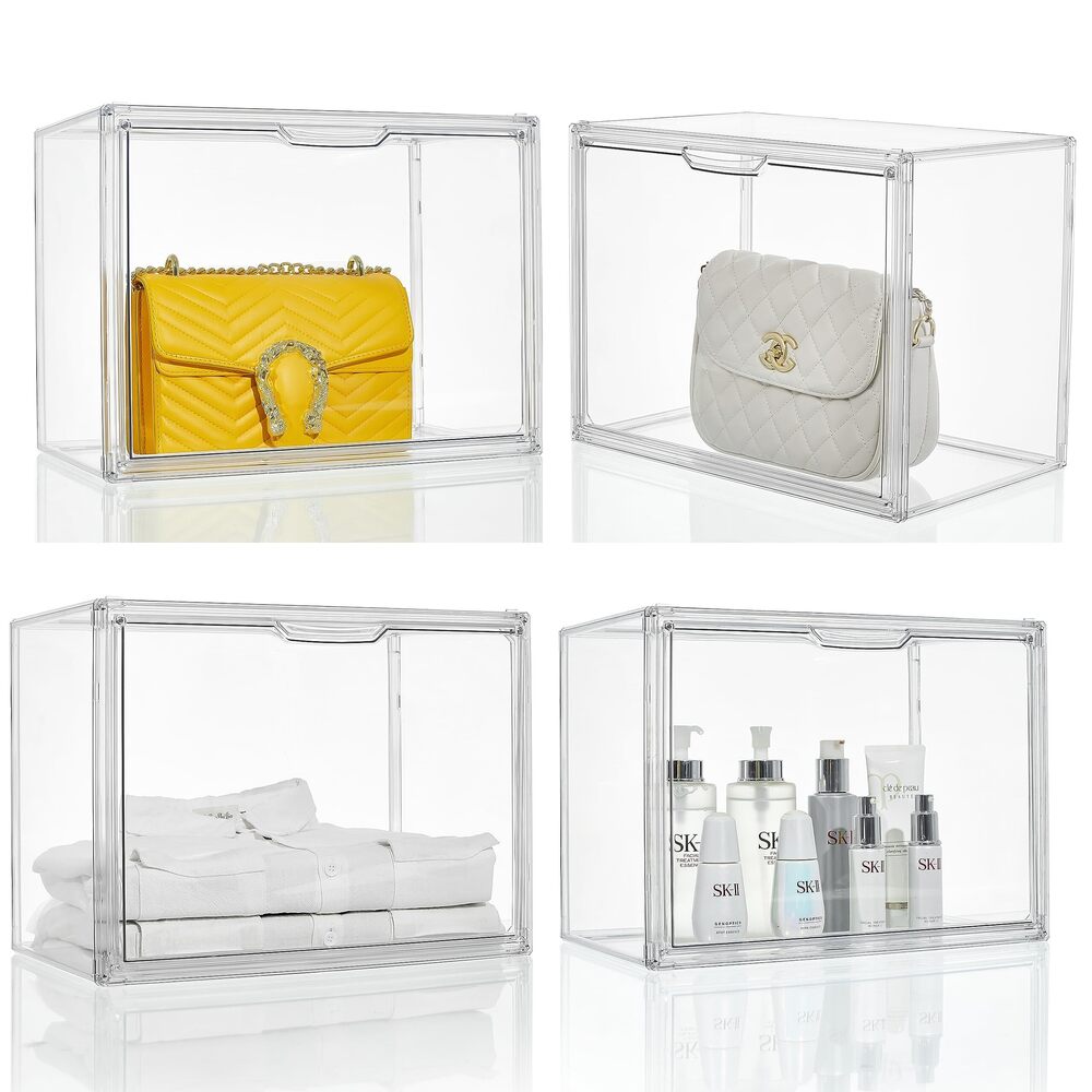 6504 Clear Purse Organizer for Closet, Plastic Handbag Storage Organizer 4